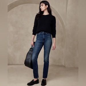 NWT Banana Republic Premium Denim High Rise Slim Ankle Length Jean